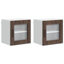  Kjøkkenskap 2 pcs Brun Eik 40 x 31 x 40 cm Konstruert tre