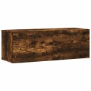  Veggskap 2 stk røkt eik 100x36,5x35 cm konstruert tre 8720845949945