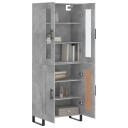 vidaXL Highboard betong grå 69,5x34x180 cm konstruert tre 8720845477875