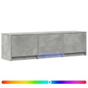  TV benk med LED BetongGrå 140 x 34 x 40 cm Konstruert tre