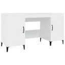 vidaXL Skrivebord høyglans hvit 140x50x75 cm konstruert tre