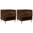  Nattbord 2 stk røkt eik 50x46x50 cm konstruert tre 8720845668884