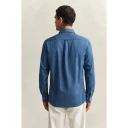 GANT Reg Indigo Twill Shirt   Blue   XXL