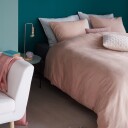 Beddinghouse Sengetøy av flanell 140x220 cm   Rosa ensfarget sengesett   100% bomulls flanell   Frost Beddinghouse sengetøy