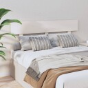 vidaXL Sengegavl hvit 124x3x81 cm heltre furu