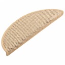 vidaXL Selvklebende trappematter sisal 15 stk 56x17x3 cm lys beige