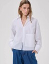 My Essential Wardrobe Mwsunna Boxy Short Shirt White 40