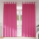  Gardiner med gardiner 2 pcs Lys rosa 225 x 140 cm Polyester