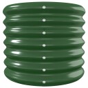 vidaXL Plantekasse pulverlakkert stål 332x40x36 cm grønn