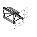 Alutruss Decolock Dq3-S3000 3-Way Cross Beam Bk