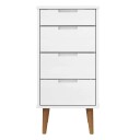 vidaXL Kommode MOLDE hvit 40x35x82 cm heltre furu