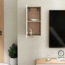vidaXL TV-benk hvit og sonoma eik 30,5x30x60 cm sponplate
