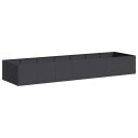  Plantekasse svart 280x80x40 cm stål