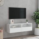 vidaXL Vegghengt TV-benk hvit 100x30x30 cm konstruert tre 8721012254664