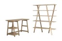 Puqa Design Skrivebord 120 cm med Oppbevaring Hyller Brun