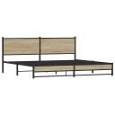  Sengeramme i metall uten madrass sonoma eik 200x200 cm 3301398