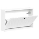 vidaXL Vegghengt skoskap EDE 71 x 17 x 43 cm Konstruert tre Hvit