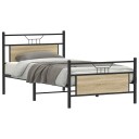 Sengeramme uten madrass sonoma eik 100x190 cm konstruert tre