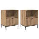  Nattbord 2 pcs artisan eik 49 x 36 x 61 cm Konstruert tre