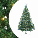  Kunstig Forhåndsopplyst Juletre med 300 LED grønn 210 cm PVC