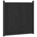 vidaXL Gjerdeplate WPC og Aluminium Svart