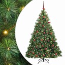  Kunstig juletre med 300 LED med stativ grønn 180 cm PE og PVC