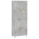  Highboard betonggrå 69,5x34x180 cm konstruert tre