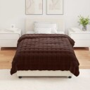  Faux kaninullteppe 4 pcs Kamel 130 x 150 cm Polyester