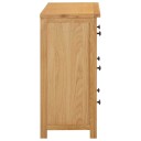 vidaXL Kommode 80x35x75 cm heltre eik