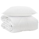 vidaXL Helårs Duvet med pute 2 stk. Hvit Mikrofiber