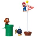 Nintendo Super Mario Lekesett Med 6 Cm Figurer Acorn Plains Diorama