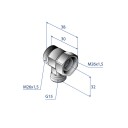 Trio Perfekta 8229253 Mellomkobling M26x1,5 x M26x1,5 x G15 Uten avstenging, Installasjon