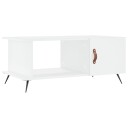 vidaXL Salongbord hvit 90x50x40 cm konstruert tre