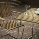 Grythyttan Stålmöbler Bovik lenestol teak / galvanisert