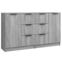vidaXL Skjenker 2 stk grå sonoma 60x30x70 cm konstruert tre