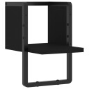  Vegghylle med stang svart 20x25x30 cm 8721012046078