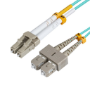 MicroConnect OM3 Fiberoppkoplingskabel 15 m LC/UPC til SC/UPC Oransje