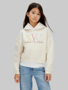 Calvin Klein Nyc Graphic Fleece Hoodie   Cream   164