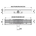 Purus PRO Line Chess Lav Sideutløp Krom / 600mm 50mm