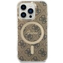 Guess iPhone 14 Pro Deksel MagSafe Brun 4G Hardt