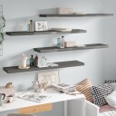 vidaXL Flytende vegghyller 4 stk h?yglans gr? 120x23,5x3,8 cm MDF