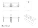 Vikingbad MIE 140DBL Servantskap STAV eik
