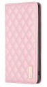 INCOVER Samsung Galaxy A55 Mykt Skinn Deksel med Kortholdere og Stativfunksjon - Rosa