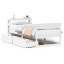  Sengeramme uten madrass hvit 90x200 cm heltre furu 3306391