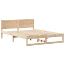  Sengestamme med hodegjerde Brun 150 x 200 cm Massivt furutre