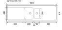 Intra Atlantic AG18C 610 KV Kjøkkenvask 1800x610 mm vendbar Kjøkken