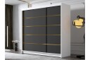 Dianna Garderobe 200x215 cm - Svart/Hvit