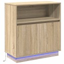  Serviesskap med LED Sonoma eik 71 x 34,5 x 75 cm Konstruert tre
