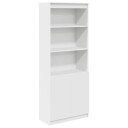 Highboard hvit 70x35x180 cm konstruert tre
