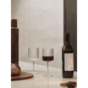 Ferm Living Ripple Rød Wine Glasses Set of 2 Clear Lampemesteren